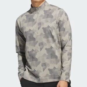 Adidas Go-To Printed Men's Quarter-Zip Pullover - Size Large